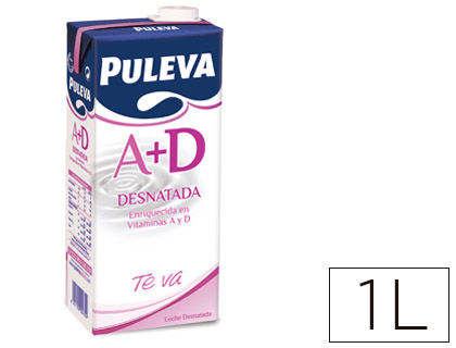 Leche desnatada Puleva brik de 1 litro